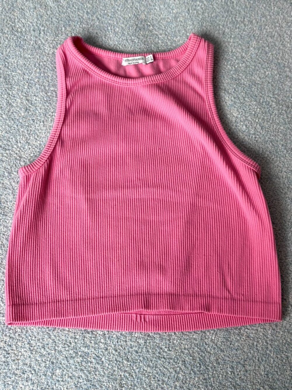 Stradivarius Pink Crop Top | Size L | Summer Basic